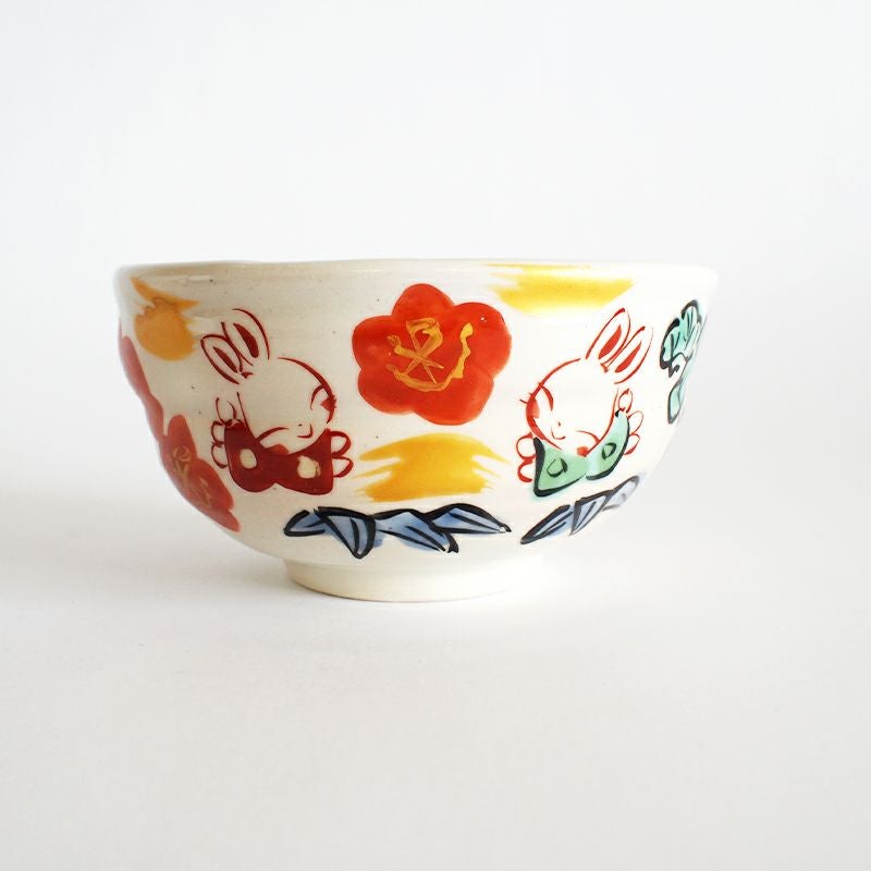 松竹梅うさぎ 名入れ お抹茶碗｜和食器通販｜織部 Online Store【公式】