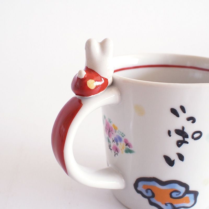 ハンドルにちょこんと乗っかるうさぎ