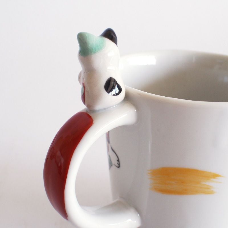 ハンドルにちょこんと乗っかる三吉