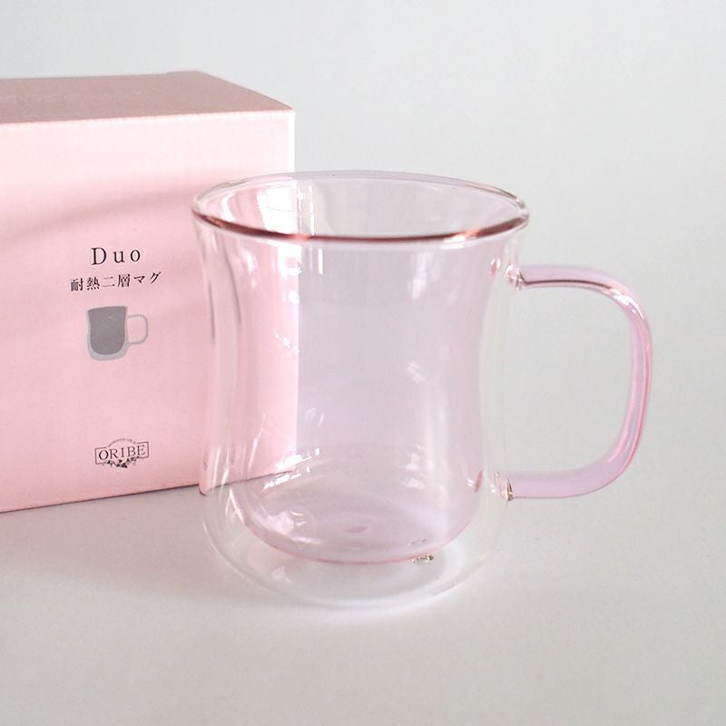 DUO 耐熱二層マグ ピンク