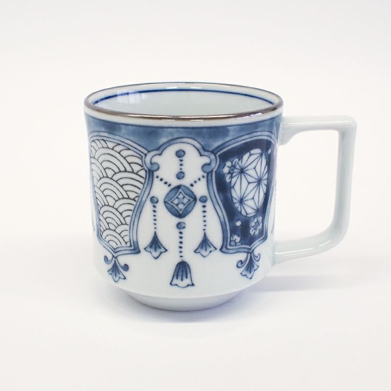 瓔珞紋染付 マグカップ