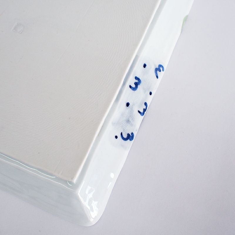 RAKU鬼絵 正角皿（大） ツタ｜和食器通販｜織部 Online Store【公式】