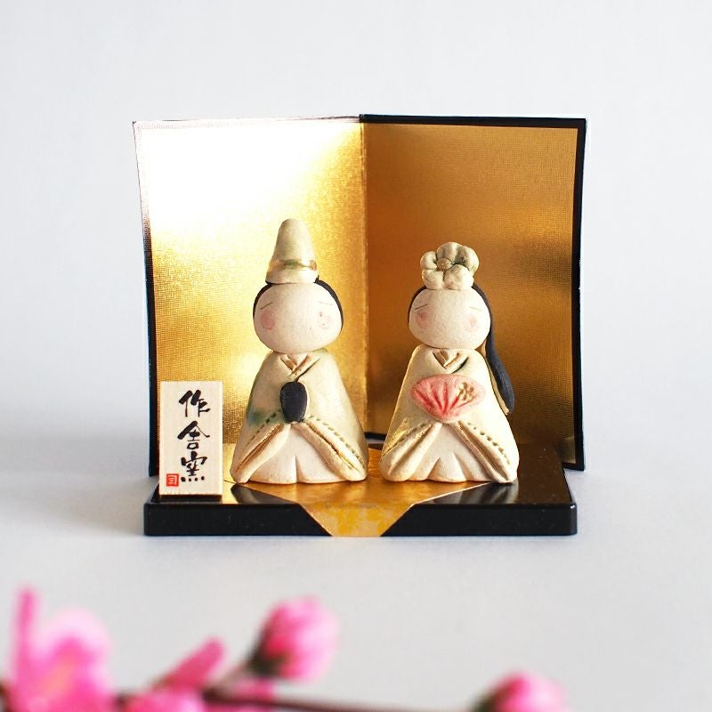 淡春織部雛飾り