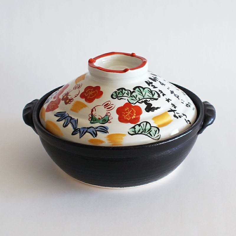 松竹梅うさぎIH対応土鍋 8号｜和食器通販｜織部 Online Store【公式】