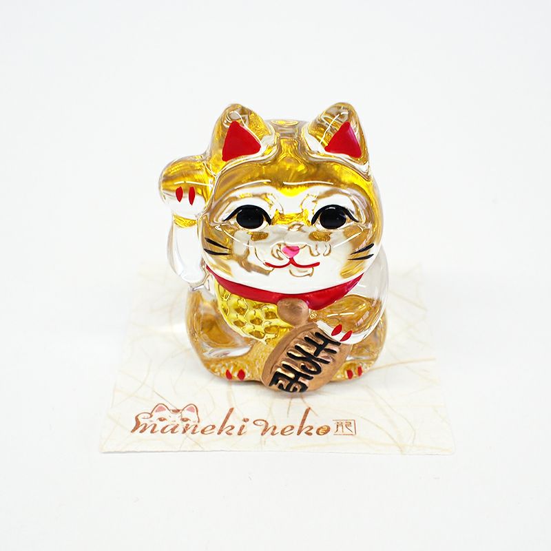 クリスタル金彩小判招き猫