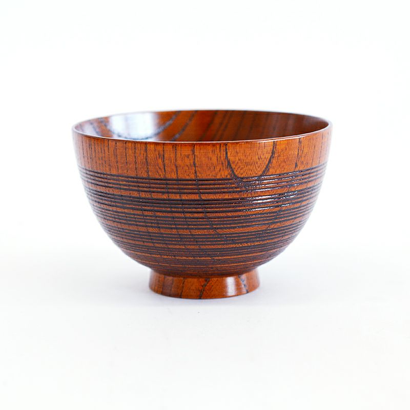 欅 汁椀 筋入 拭漆