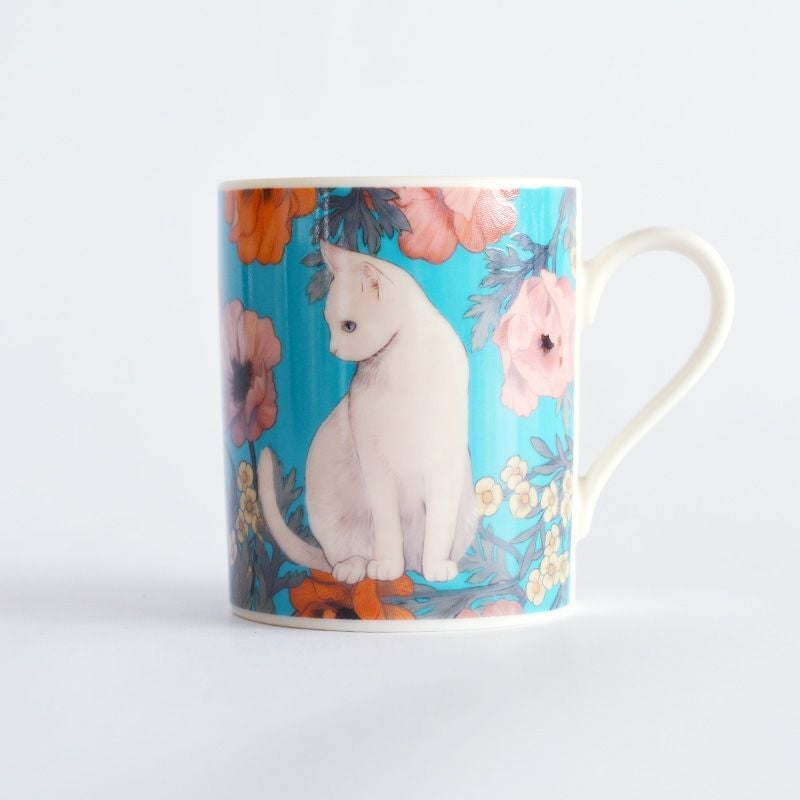 Cat Poppia アンティークマグ 白猫｜和食器通販｜織部 Online Store
