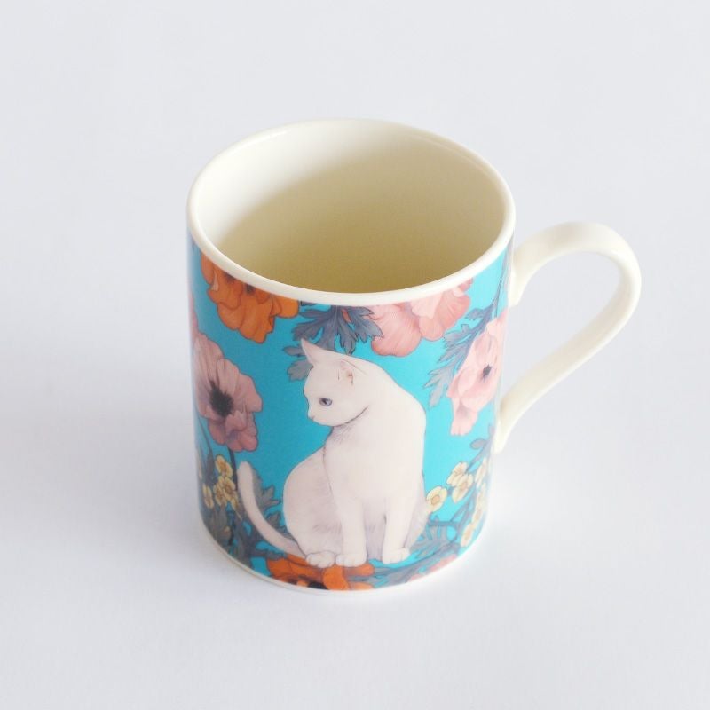 Cat Poppia アンティークマグ 白猫｜和食器通販｜織部 Online Store