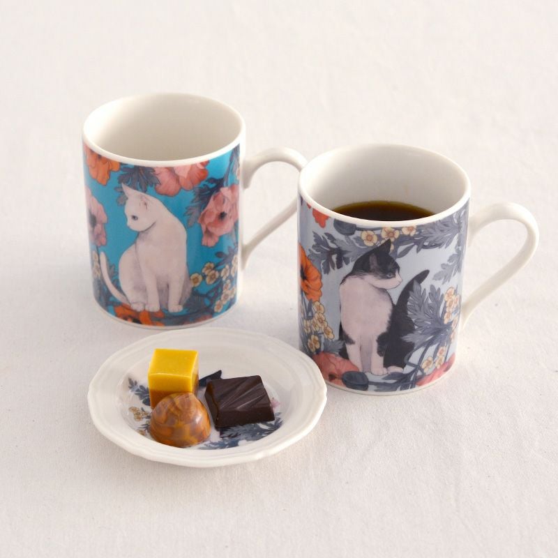 Cat Poppia アンティークプレート 白猫｜和食器通販｜織部 Online