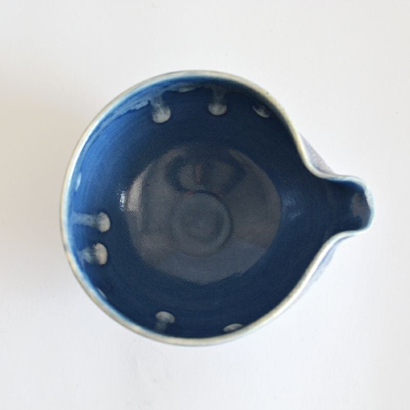 藍草　織部抹茶碗　M59 釉流し片口抹茶セット 藍｜和食器通販｜織部 Online Store【公式】