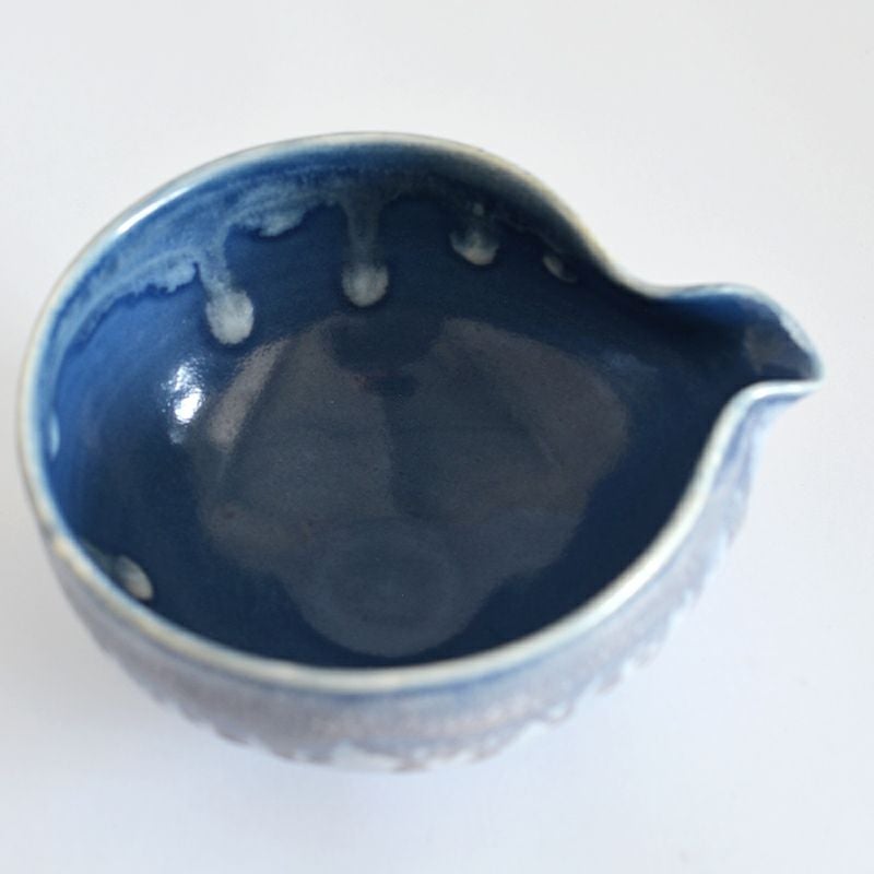 青磁 菓子器　仕覆付き 茶道具 美品 和食器 抹茶道具 釉流し片口抹茶セット 藍｜和食器通販｜織部 Online Store【公式】