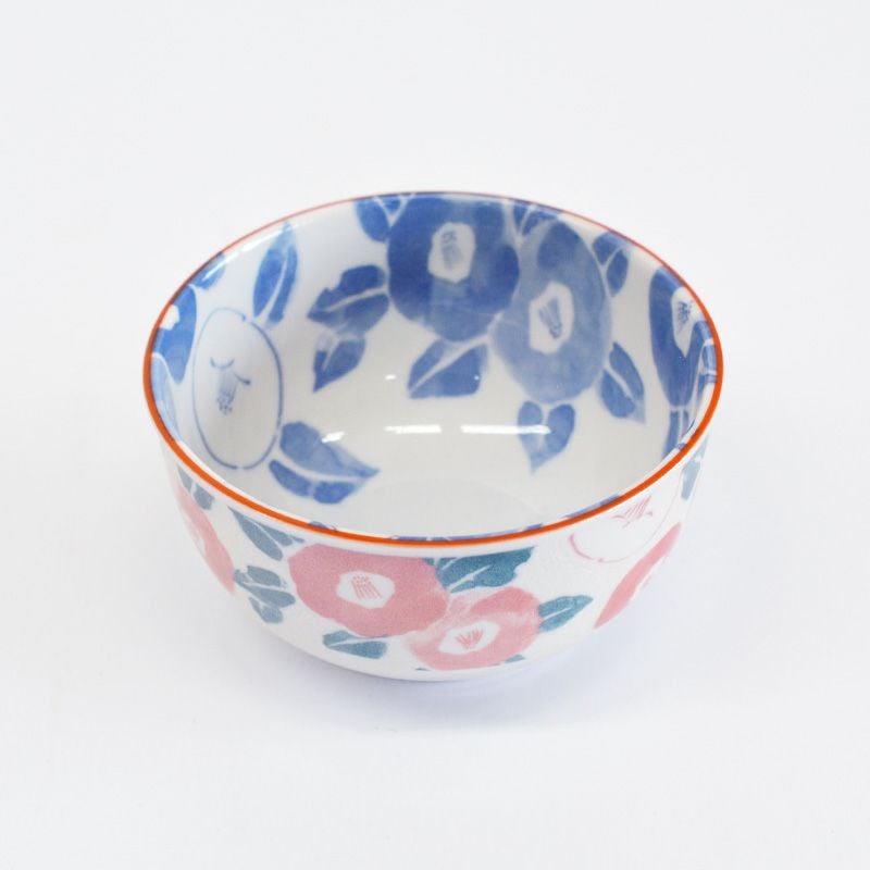 魯山人の代表的な絵柄「紅白椿鉢」から着想した絵柄です