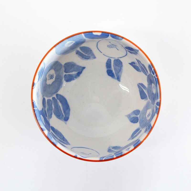 魯山人の代表的な絵柄「紅白椿鉢」から着想した絵柄です