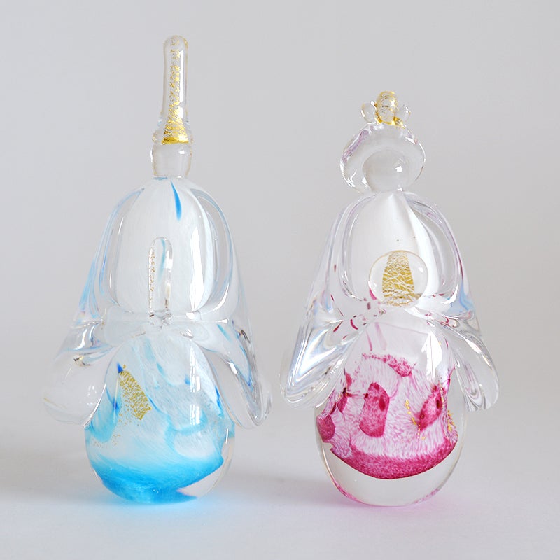 SUN GLASS STUDIO手造り硝子雛 (木製名入れ立札付）｜和食器通販｜織部