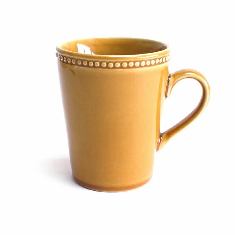 ラインドットのイエローとホワイトのペアセットです