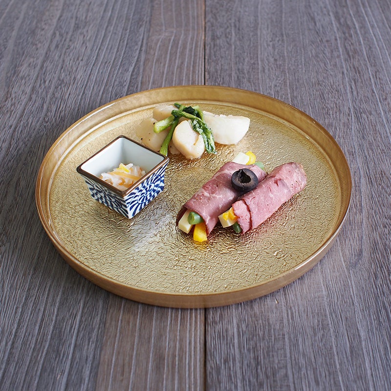MIYABI エッジプレート ゴールド｜和食器通販｜織部 Online Store【公式】