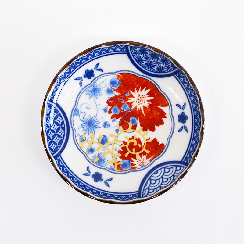 古染金彩3.5寸皿 華唐草