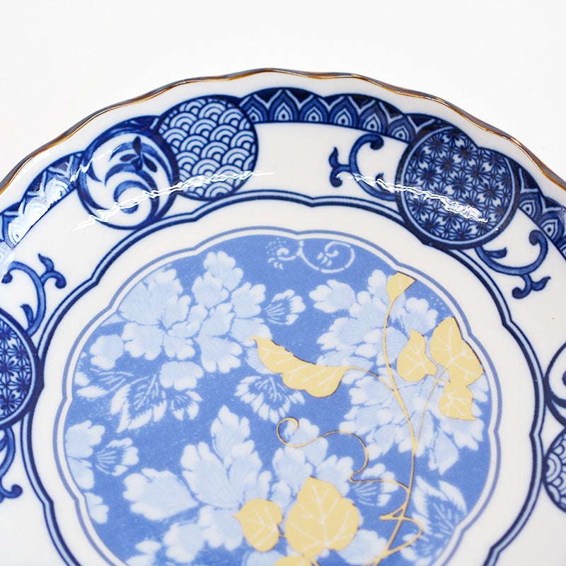 古染金彩5寸皿 祥瑞｜和食器通販｜織部 Online Store【公式】