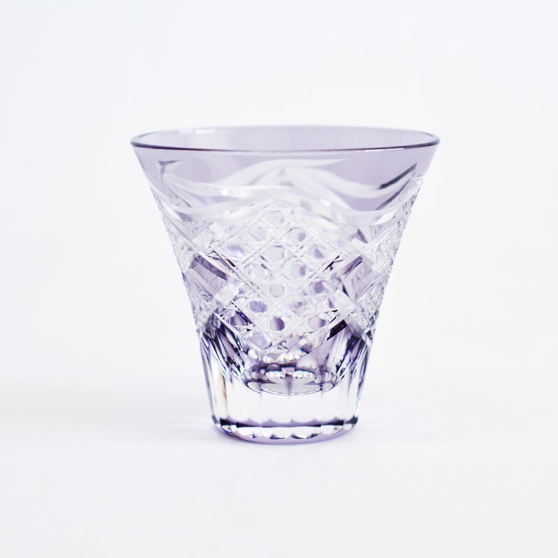 切子 ぐい呑 クリスタル霞 パープル｜和食器通販｜織部 Online Store