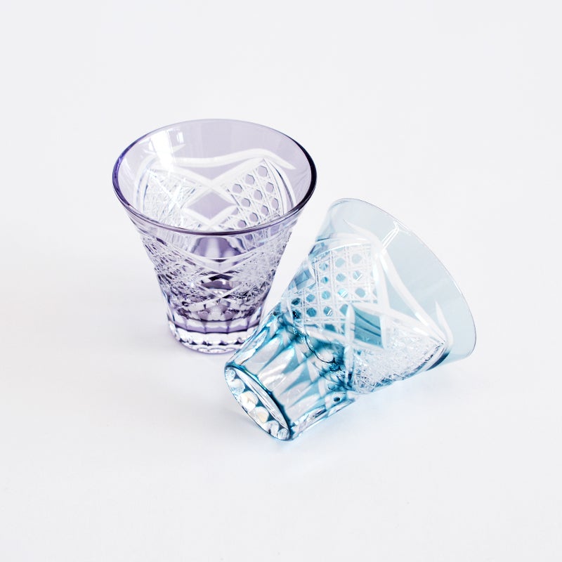 切子 ぐい呑 クリスタル霞 パープル｜和食器通販｜織部 Online Store