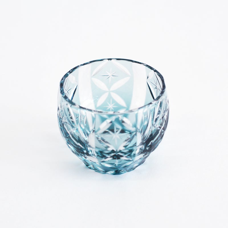 切子 ぐい呑 クリスタル澪 ブルー｜和食器通販｜織部 Online Store【公式】