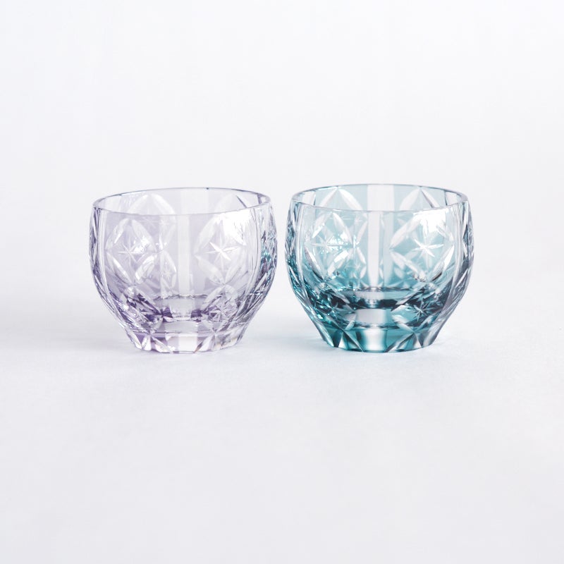 切子 ぐい呑 クリスタル澪 ブルー｜和食器通販｜織部 Online Store【公式】