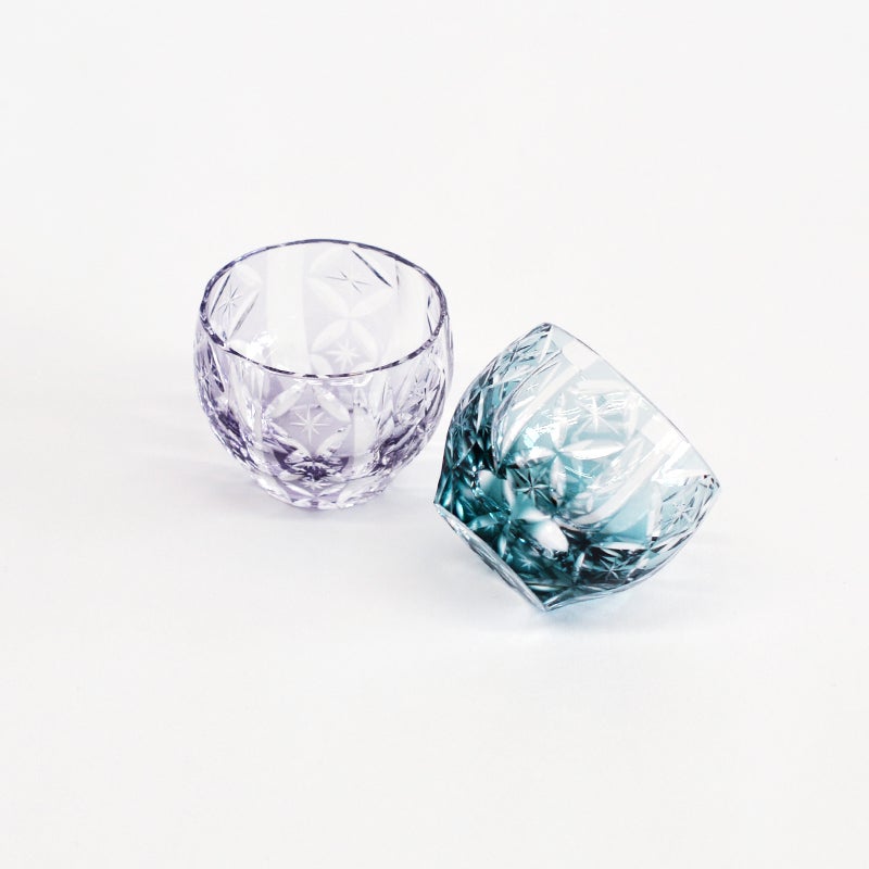 切子 ぐい呑 クリスタル澪 ブルー｜和食器通販｜織部 Online Store【公式】