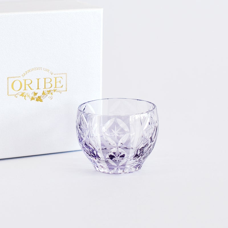 切子 ぐい呑 クリスタル澪 パープル