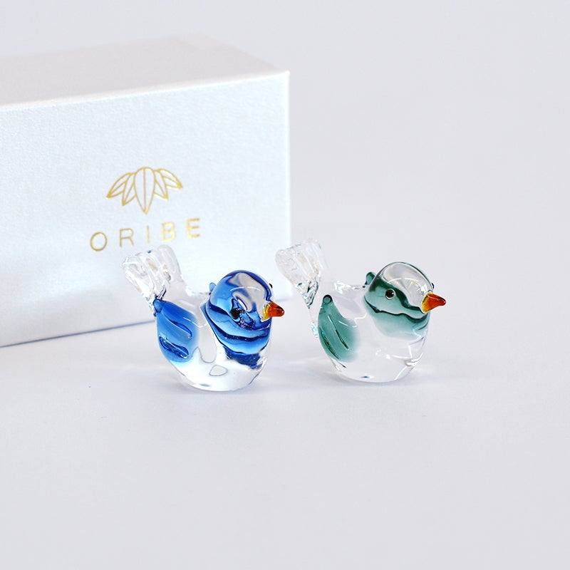 クリスタルバード ペア箸置