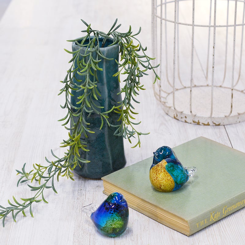 フラワーベース トルコブルー