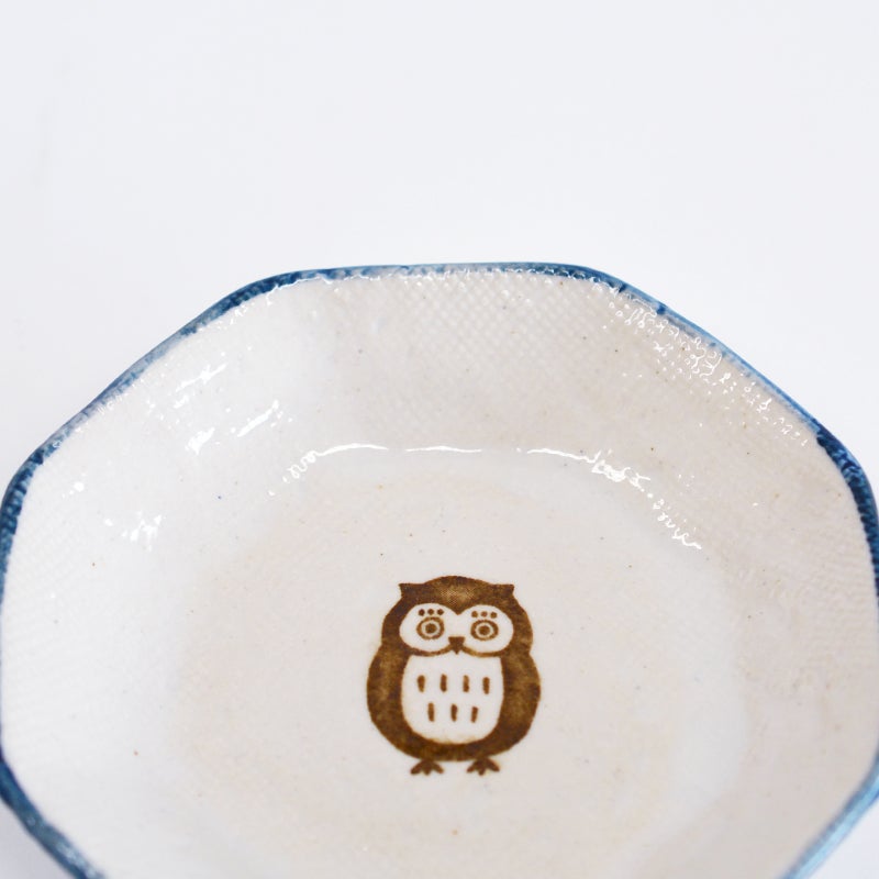 フォーチュン八角小皿 ふくろう｜和食器通販｜織部 Online Store【公式】