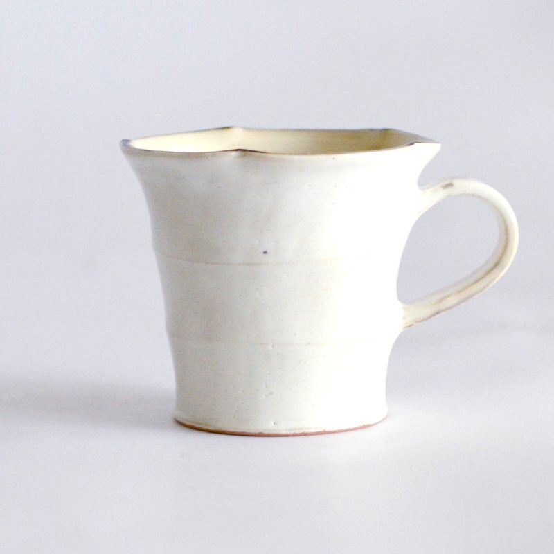 花マグカップ 粉引