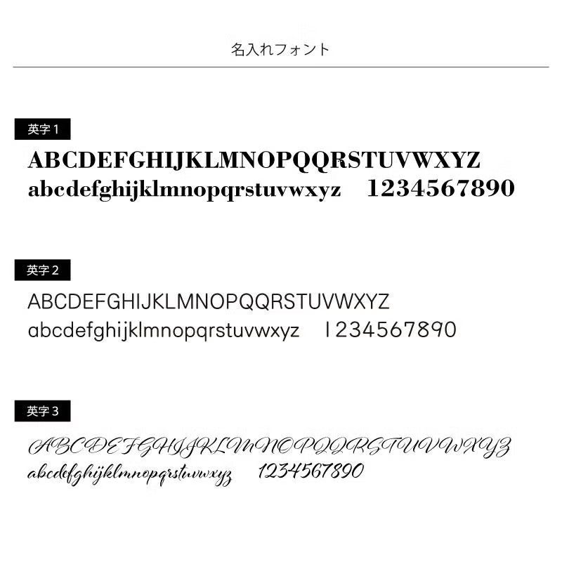 メッセージフォントは英字が3種類です