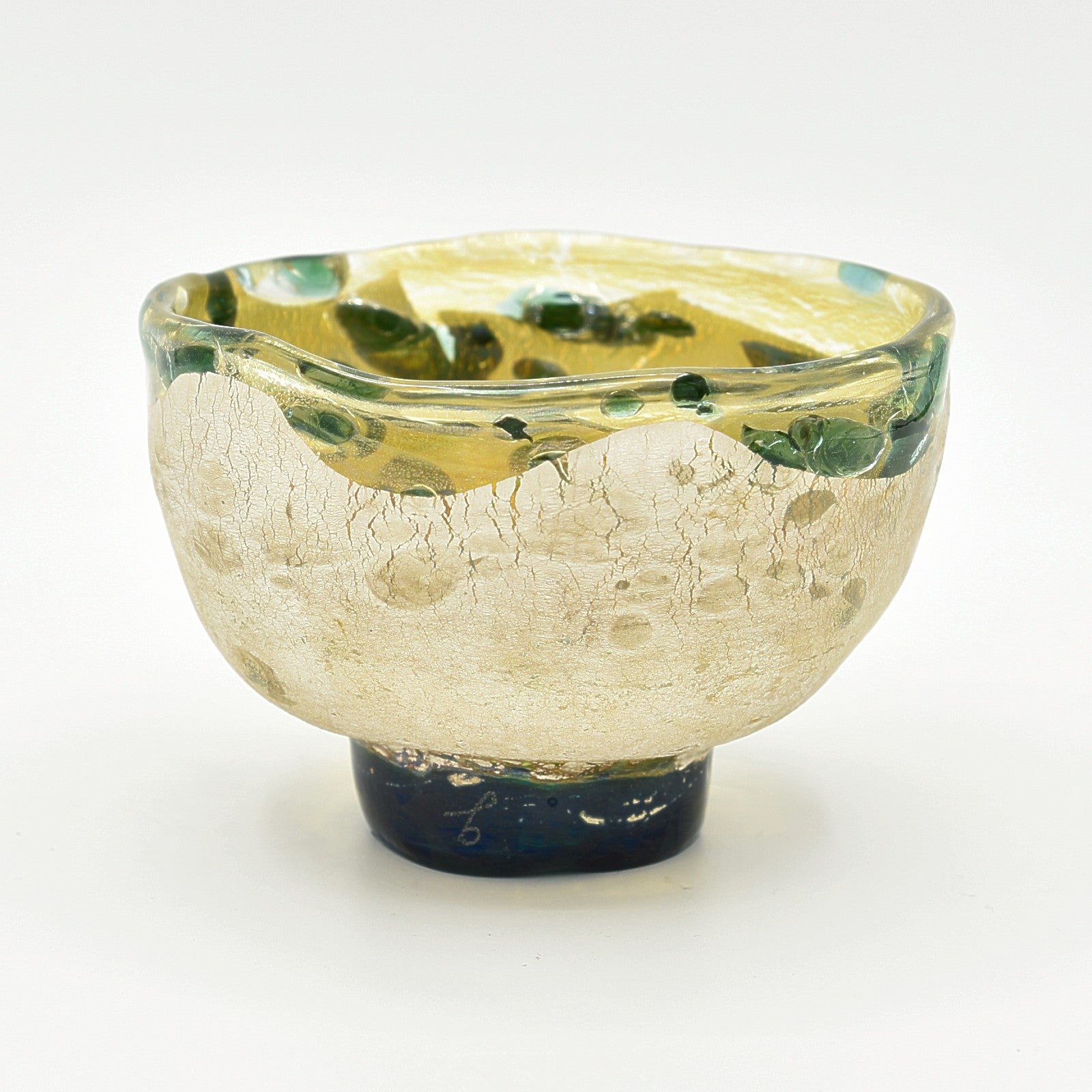 耐熱緑斑紋銀彩抹茶碗（千草）(透明)｜和食器通販｜織部 Online Store