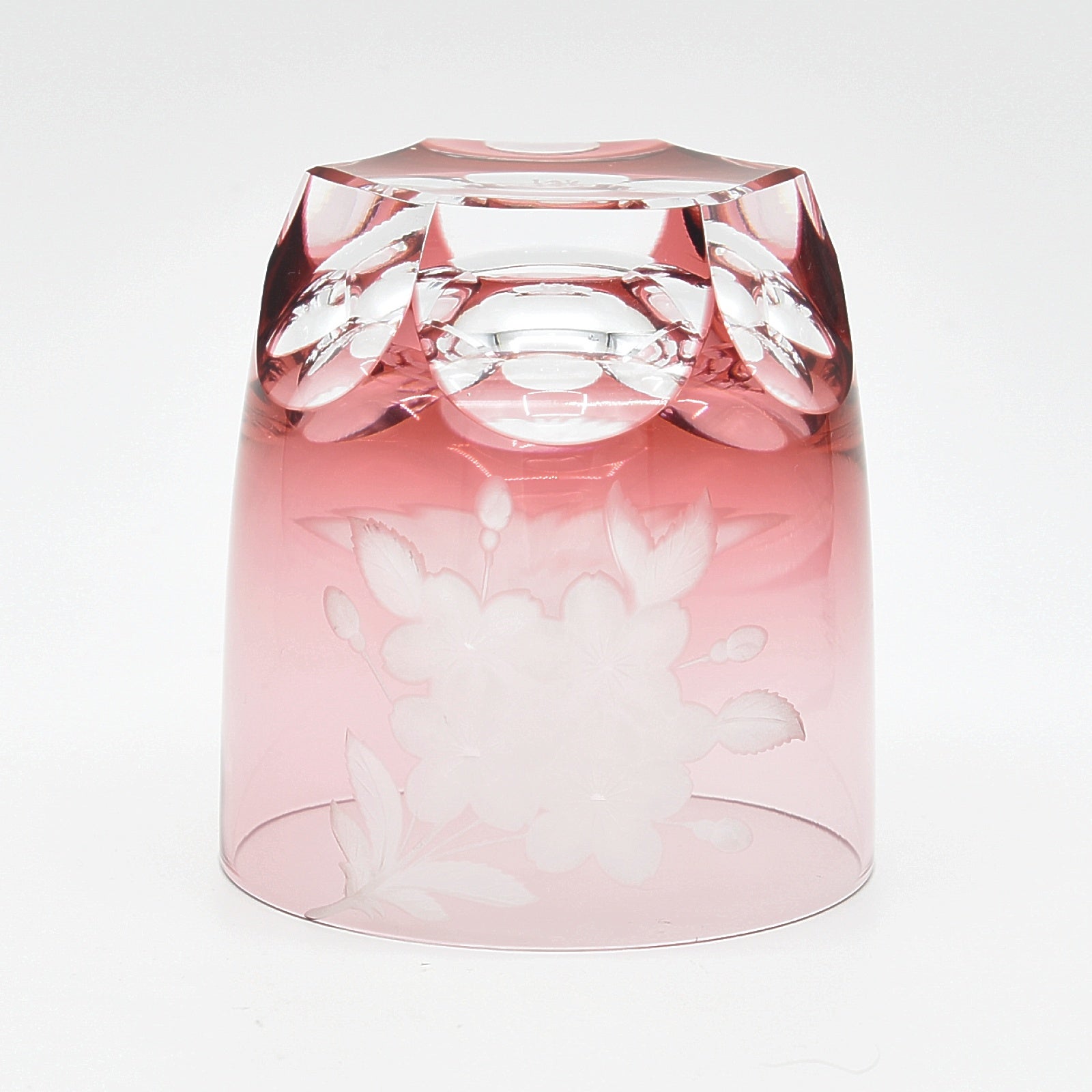 金赤ロックグラス 富士桜｜和食器通販｜織部 Online Store【公式】