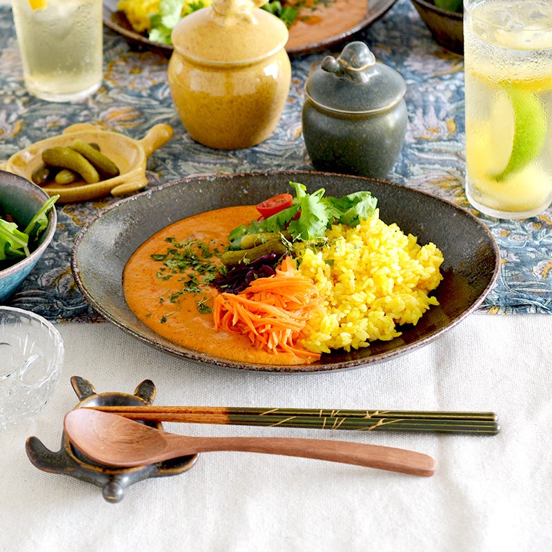 フランス製　オーバルプレート　飴釉 窯変オーバルプレート 飴釉｜和食器通販｜織部 Online Store【公式】