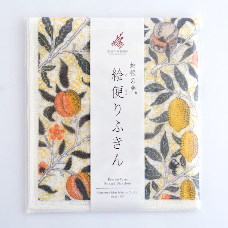 蚊帳の夢 絵便りふきん 果実