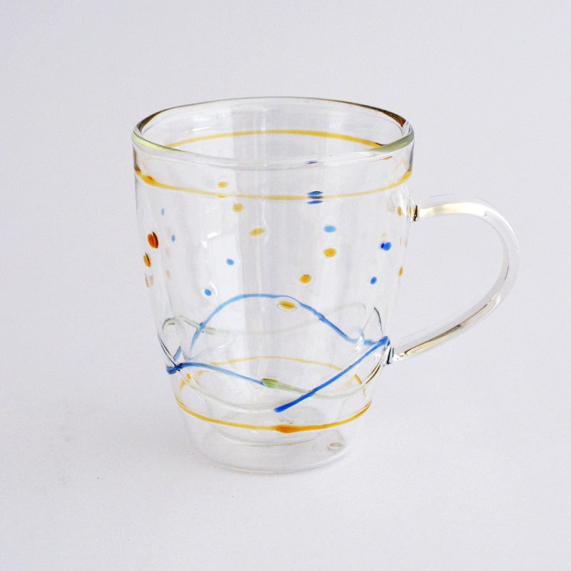 PICASSO 耐熱二層 マグカップ ブルー